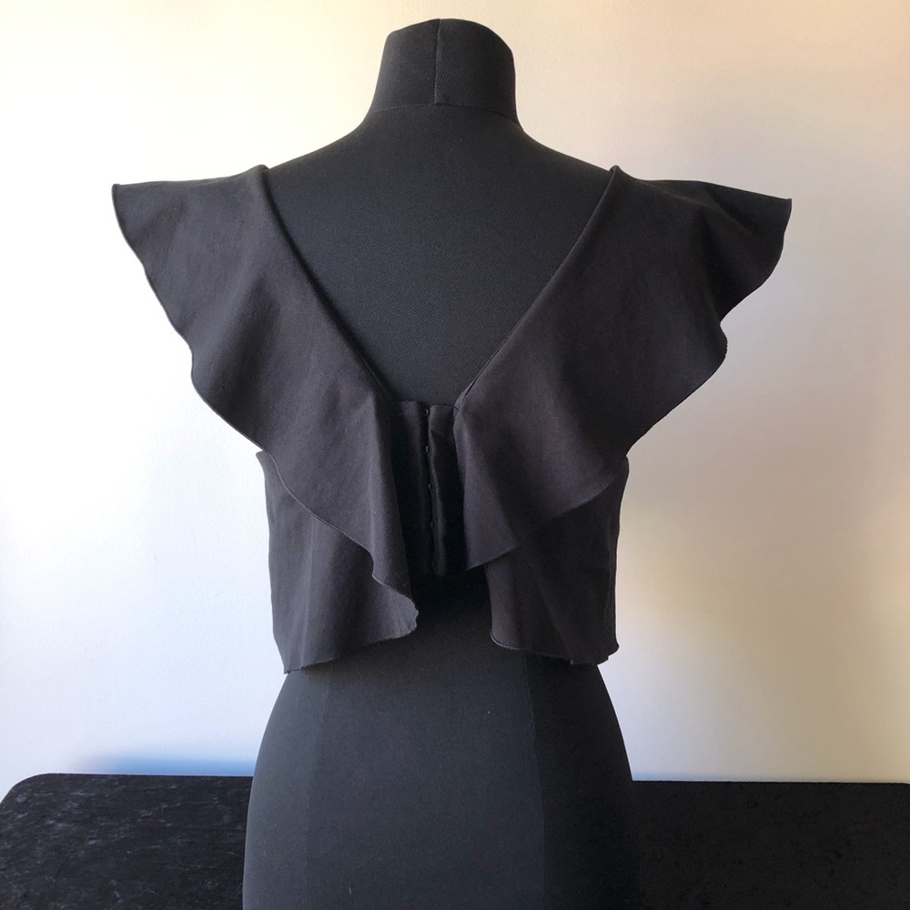 COUNTRY ROAD black label capsule collection frill wave crop top - size 12 - Picture 4 of 6